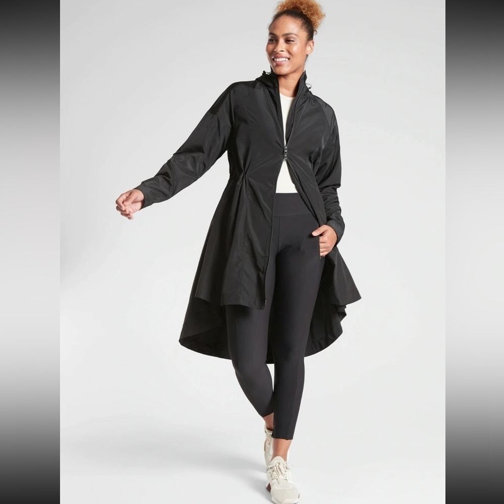 Athleta Solar Wind & Rain Anorak Jacket, Grey/Silver Medium Tall - Picture 13 of 15